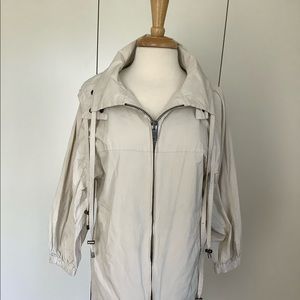 DKNY Hooded Zip-Up Windbreaker Jacket Sz P